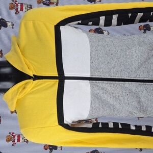 Pink Victoria Secret casual full zip yellow & gray Women's Med hoodie jacket